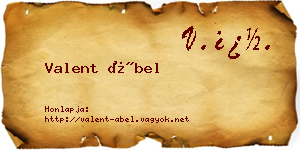 Valent Ábel névjegykártya