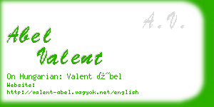 abel valent business card